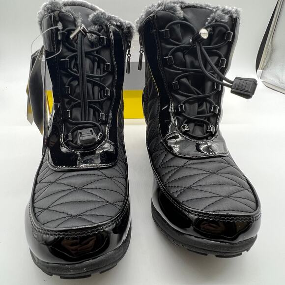 Khombu Waterproof Winter Ankle Snow Boots Size 7M Black Color - Picture 4 of 11